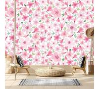 Minimalist Hand Drawn Warm Pink Floral Modern 3D Wallpaper Premium Textured Silk Neutral Tones Material Ideal for Living Room Bedroom-430cm×300cm