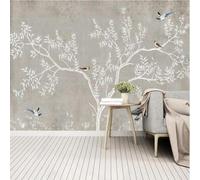 Minimalist Hand Painted Trees Flying Birds Art 3D Wallpaper Luxury Home Dining Decor Paste Sofa Living Room The Wall for Bedroom Mural-150cm×105cm