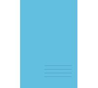 Minimalist Hardcover Notebook - Bright Cyan, Lined, 128 Pages: Elegant 5.5" × 8.5" journal for work, study, and creative ideas