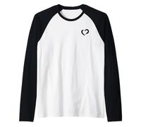 Minimalist Heart Graphic Aesthetic Love Symbol Raglan Baseball Tee