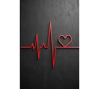 “Minimalist Heartbeat Notebook - Lined Journal for Daily Thoughts | Soft Cover, 6x9 inch”: A clean and modern heartbeat-themed notebook designed for journaling, note-taking, or daily reflections