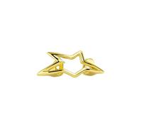 Minimalist Hollow Star Single Tooth Grillz 3 Pcs 18k Gold Silver Rose Plated Teeth Accessories for Hip Hop Streetwear(Gold)