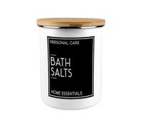Minimalist Home Bath Salts Storage - Extra Large Enamel Bathroom Accessories Container Jar