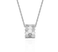 Minimalist Honeycomb Bee Cubic Zirconia Choker Necklace for Women Dainty Simple Crystal CZ Hexagon Geometric Pendant Beehive Insect Charm Necklaces Adjustable Clavicle Chain Mother's Day Jewelry Gifts