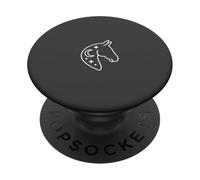 Minimalist Horse Head Silhouette Moon - Anthracite PopSockets Adhesive PopGrip