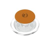 Minimalist Horseshoe and Rose Western Aesthetic PopSockets PopGrip for MagSafe