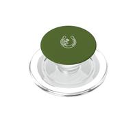 Minimalist Horseshoe Rose Flower Line Art PopSockets PopGrip for MagSafe