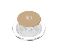 Minimalist Horseshoe Rose Flower Line Art PopSockets PopGrip for MagSafe