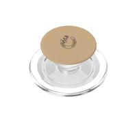 Minimalist Horseshoe Rose Flower Line Art PopSockets PopGrip for MagSafe