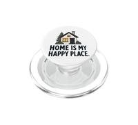 Minimalist House Home Is My Happy Place Gift PopSockets PopGrip for MagSafe