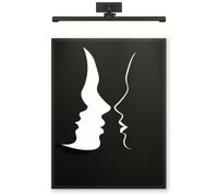 Minimalist Human Profile Wall Art, Abstract Faces Print, 24x36in (60x90cm)