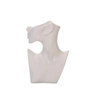 Minimalist Human Shape Ceramic Vase, Plain Fired Nordic Style Home Decor for Dried Flowers in Living Room or Office(B)