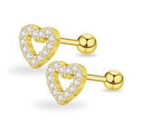 Minimalist Hypoallergenic Cartilage Earrings Set in Gold and Silver - 7 Styles, Copper Material, Surgical Steel, Screw Back, Second Hole Pierced Earrings for Sensitive Ears - Cute 5mm Ball Studs