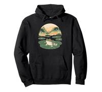 Minimalist Ink Frog Art Design Pullover Hoodie