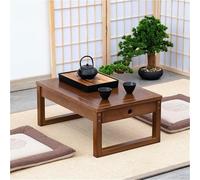 Minimalist Japanese Floor Sitting Table with Drawer - Small Coffee Desk for Living Room & Balcony, Solid Construction (31.5x19.6x13.8in) - Modern Home Decor