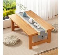 Minimalist Japanese Wood Folding Coffee Table - Low Floor Design Perfect for Living & Dining Rooms Cact Size 60x40x30cm Ideal for Floor Sitting (Color A)