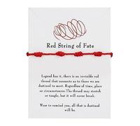 Minimalist Jewellery for Women Red String Bracelet For Good Luck Adjustable String Bracelets Knots Bracelet Gifts Women (A, One Size)