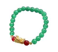 Minimalist Jewellery for Women Year Of Beaded Charm Bracelets Handmade Crystal Pi Yao Pendant Bracelet Chinese Zodiac Feng Shui Stretch Bracelets Year Gifts For Women Unisex Je (D, One Size)