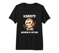 Minimalist Karate Owl Wisdom in Action Martial Arts Premium T-Shirt