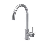 Minimalist Kitchen Mono Mixer Tap with 1 Lever Handle, 436mm - Brushed Nickel