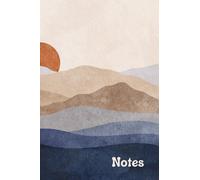 Minimalist Landscape Notebook: Ocean • Desert • Sun: A Pocket-Sized 4x6 Lined Journal with Simple Modern Scenery - 100 Pages for Daily Notes, Ideas & Reflection