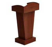Minimalist Lectern Podium Stand with Drawers Open Storage & Wood Finish - Portable Teacher Conference Table for Presentations Public Speaking & Classrooms