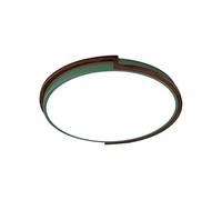 Minimalist LED Ceiling Light, Colored Round Solid Wood Ceiling Lamp, Flush Mount Ceiling Light, Acrylic Lamp Shade, 3 Color Temperatures Ceiling Lighting Fixture,Hanging Light(Green,43cm)