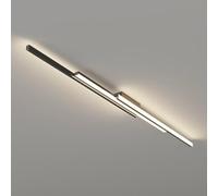 Minimalist LED Ceiling Light Linear Semi Flush Mount Bar Modern Line Hallway Lighting Fixture Long Strip Chandeliers for Office Kitchen Workshop Cloakroom Living Room