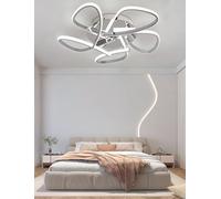 Minimalist LED Ceiling Light38W Semi-Recessed Ceiling Lamp Adjustable with Remote Control Metal Ceiling Light 3000K-6000K Colour Temperature SuitableBedrooms,Study Rooms Other (Electrochrome, Small)