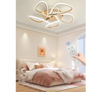 Minimalist LED Ceiling Light38W Semi-Recessed Ceiling Lamp Adjustable with Remote Control Metal Ceiling Light 3000K-6000K Colour Temperature SuitableBedrooms,Study Rooms Other (Electro gold, Small)