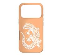 Minimalist Leopard Gecko Mom Lizard - Orange Case for iPhone 17 Pro