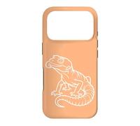 Minimalist Leopard Gecko Mom Lizard - Orange Case for iPhone 17 Pro