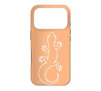 Minimalist Leopard Gecko Mom Lizard - Orange Case for iPhone 17 Pro