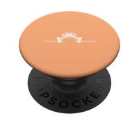 Minimalist Leopard Gecko Mom Lizard - Orange PopSockets Adhesive PopGrip