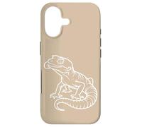 Minimalist Leopard Gecko Mom Lizard - Tan Case for iPhone 17