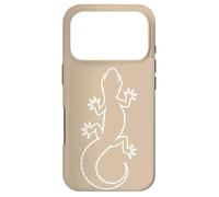 Minimalist Leopard Gecko Mom Lizard - Tan Case for iPhone 17 Pro