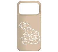 Minimalist Leopard Gecko Mom Lizard - Tan Case for iPhone 17 Pro Max