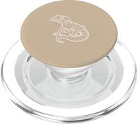 Minimalist Leopard Gecko Mom Lizard - Tan PopSockets PopGrip for MagSafe