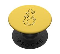 Minimalist Leopard Gecko Mom Lizard - Yellow PopSockets Adhesive PopGrip