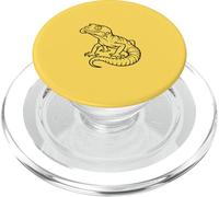 Minimalist Leopard Gecko Mom Lizard - Yellow PopSockets PopGrip for MagSafe