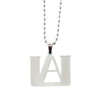 Minimalist Letter A Necklace Keychain Jewelry Simple Initial Pendant for Women Men Daily Wear
