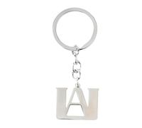 Minimalist Letter A Necklace Keychain Jewelry Simple Initial Pendant for Women Men Daily Wear