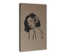 Minimalist Line Art Women's Prints Canvas Poster Bedroom Decor Landscape Office Room Decor Gift 08x12inch(20x30cm)