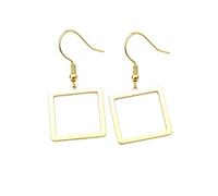 Minimalist Line Geometric Necklace, Gold Silver Polished Hollow Crown Square Triangle Octagon Spiral Charm Daily Wear Jewelry for Women, One Size, Stainless Steel, No Gemstone