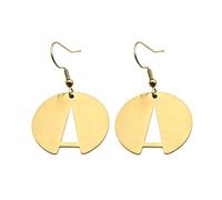 Minimalist Line Geometric Necklace, Gold Silver Polished Hollow Crown Square Triangle Octagon Spiral Charm Daily Wear Jewelry for Women, One Size, Stainless Steel, No Gemstone