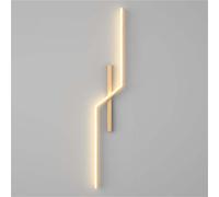 Minimalist Linear Wall Lamp - Metal with Wood Grain Finish, Water Transfer - Perfect for Bedroom, Living Room, Corridor, Bedside Decoration - Stylish Interior Lighting