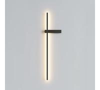 Minimalist Linear Wall Sconce Black Wall Light Bar LED Geometric Wall Lamp Long Sconces Wall Lighting Living Room Wall Lights Bedroom Bedside Lamps Indoor Wall Washer