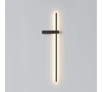 Minimalist Linear Wall Sconce Black Wall Light Bar LED Geometric Wall Lamp Long Sconces Wall Lighting Living Room Wall Lights Bedroom Bedside Lamps Indoor Wall Washer
