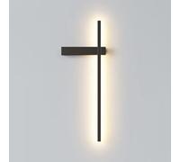 Minimalist Linear Wall Sconce Black Wall Light Bar LED Geometric Wall Lamp Long Sconces Wall Lighting Living Room Wall Lights Bedroom Bedside Lamps Indoor Wall Washer