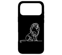 Minimalist Lion Line Art Abstract Wildlife Drawing Case for iPhone 17 Pro Max
